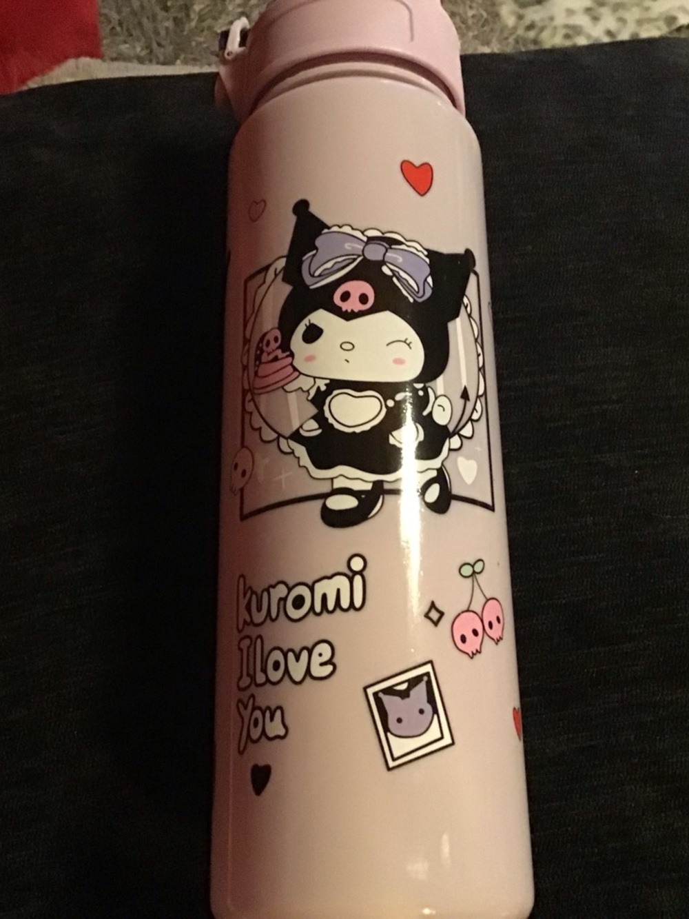 Kuromi Purple Character Water Bottle